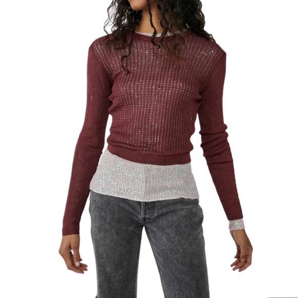 NWT Free People Crewneck Sweater xs - Picture 1 of 12
